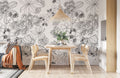 Sketch Flowers & Leaves Wallpaper Mural