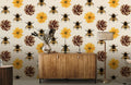 Bumblebee Blossom Delight Mural Wallpaper