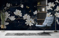 Magnolia Blossom and Butterflies Mural Wallpaper