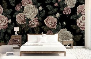 Enchanted Garden Roses Mural Wallpaper
