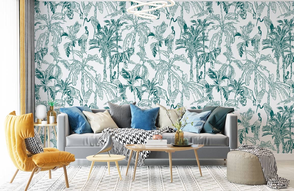 Tropical Jungle Elegance Mural Wallpaper
