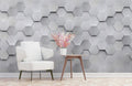 Brushed Metal Elegance Mural Wallpaper