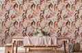 Autumn Breeze Abstract Leaf Mural Wallpaper