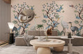Repeat Flowers & Birds II Wallpaper Mural