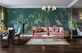 Serene Cranes and Blossoms Mural Wallpaper