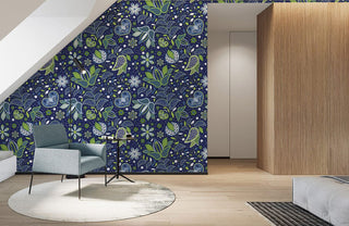 Midnight Garden Symphony Mural Wallpaper