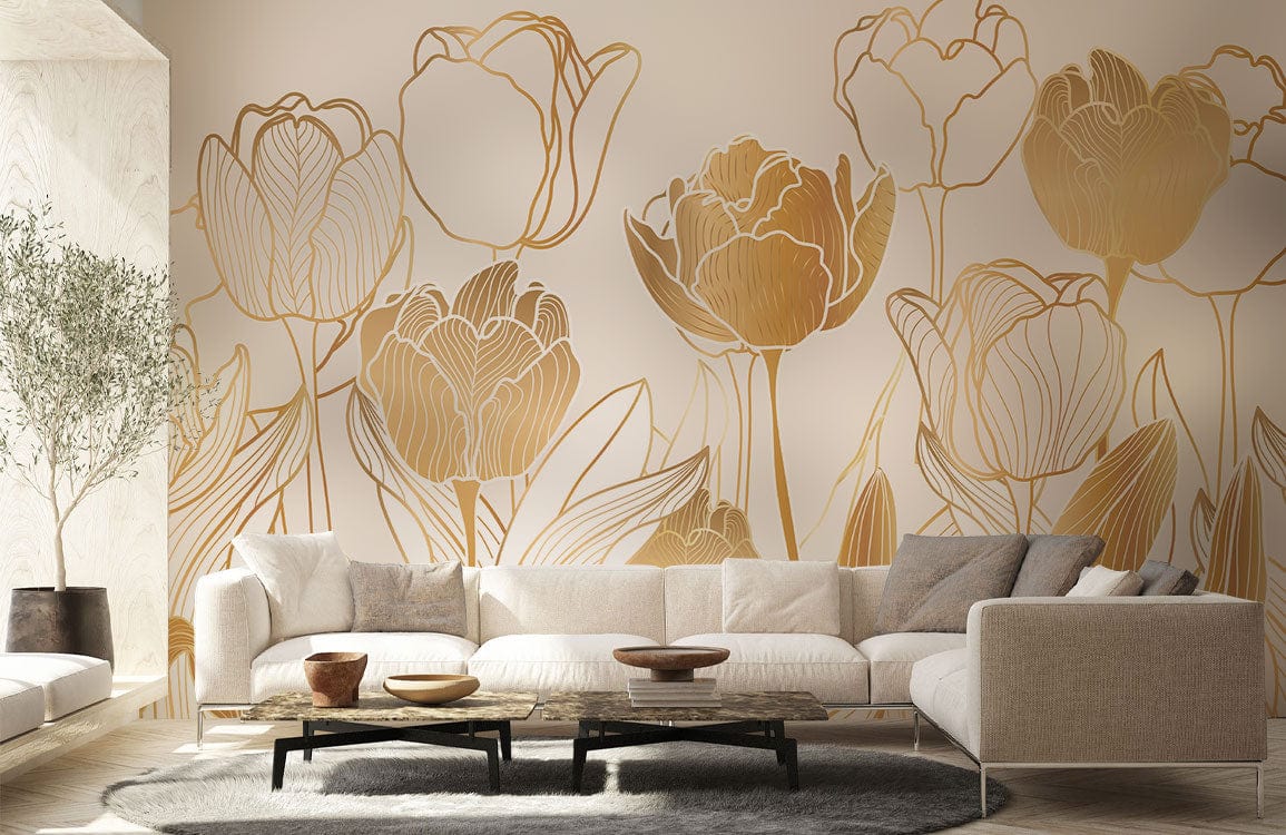 Golden Tulip Serenity Mural Wallpaper