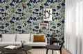 Blue Floral Elegance Mural Wallpaper