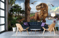 Dinosaur Adventure Prehistoric Landscape Wallpaper