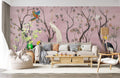 Exquisite Tropical Birds and Trees Mural Wallpaper