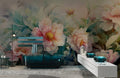 Elegant Watercolor Large Floral Wallpaper