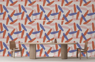 Vibrant Abstract Brushstroke Pattern Mural Wallpaper