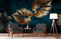 Golden Tropical Elegance Mural Wallpaper