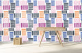 Vibrant Striped Geometric Pattern Mural Wallpaper