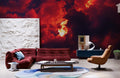 Red Ember Horizon Mural Wallpaper