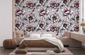 Modern Monochrome Floral Charm Mural Wallpaper