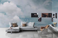 Silky Cloud Whirl Mural Wallpaper