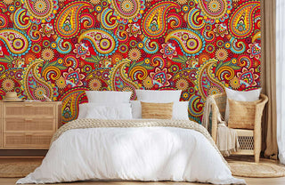 Vibrant Paisley Dream Mural Wallpaper