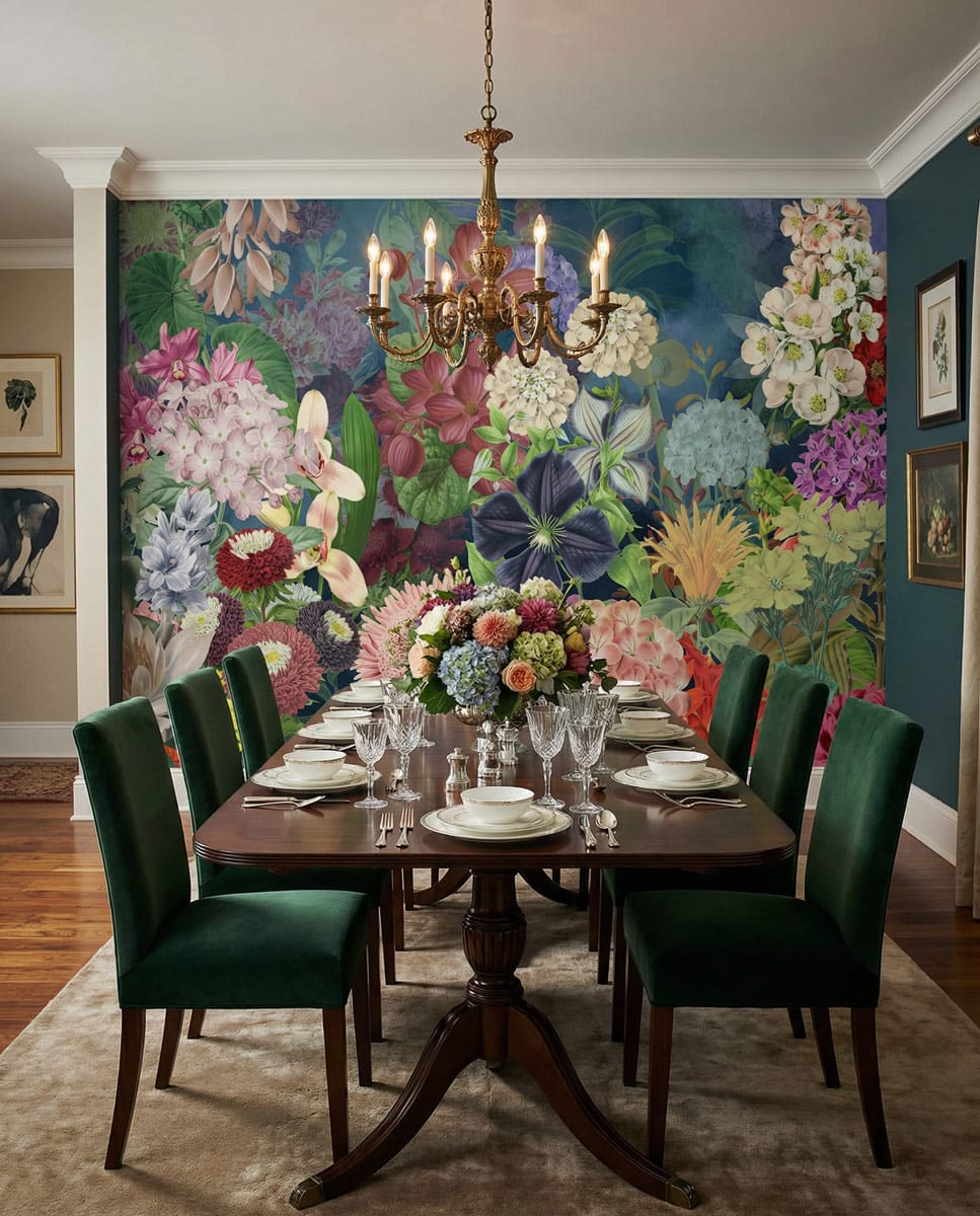 Mixture Flower Wallpaper Mural