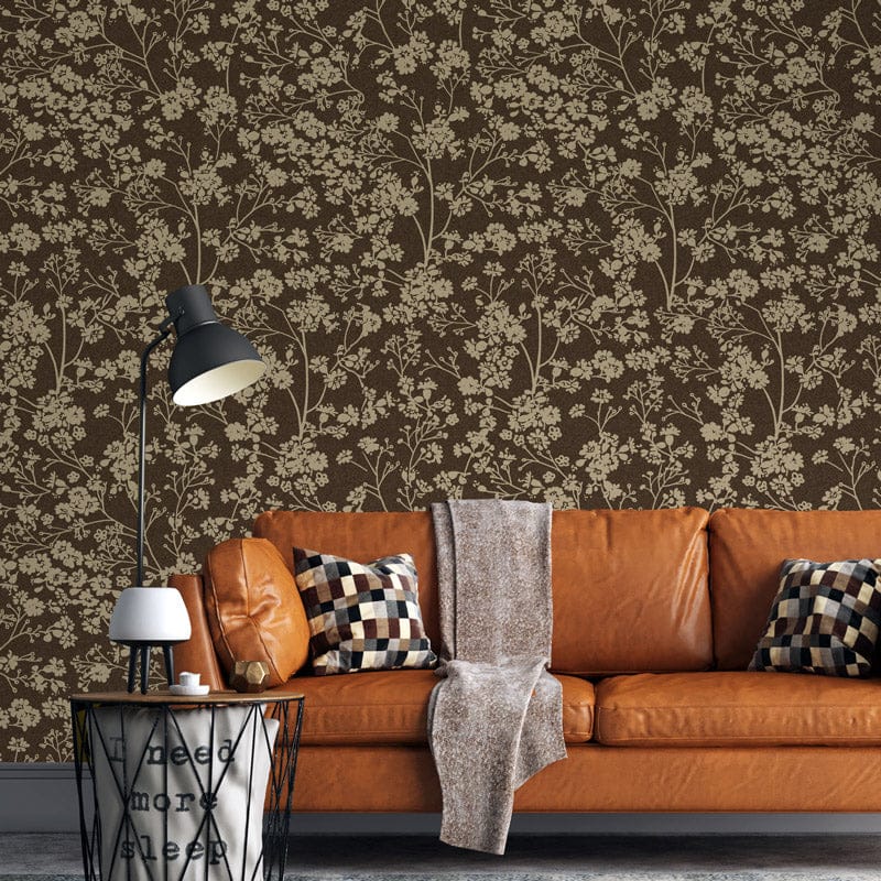 Vintage Botanical Lace Pattern Wallpaper