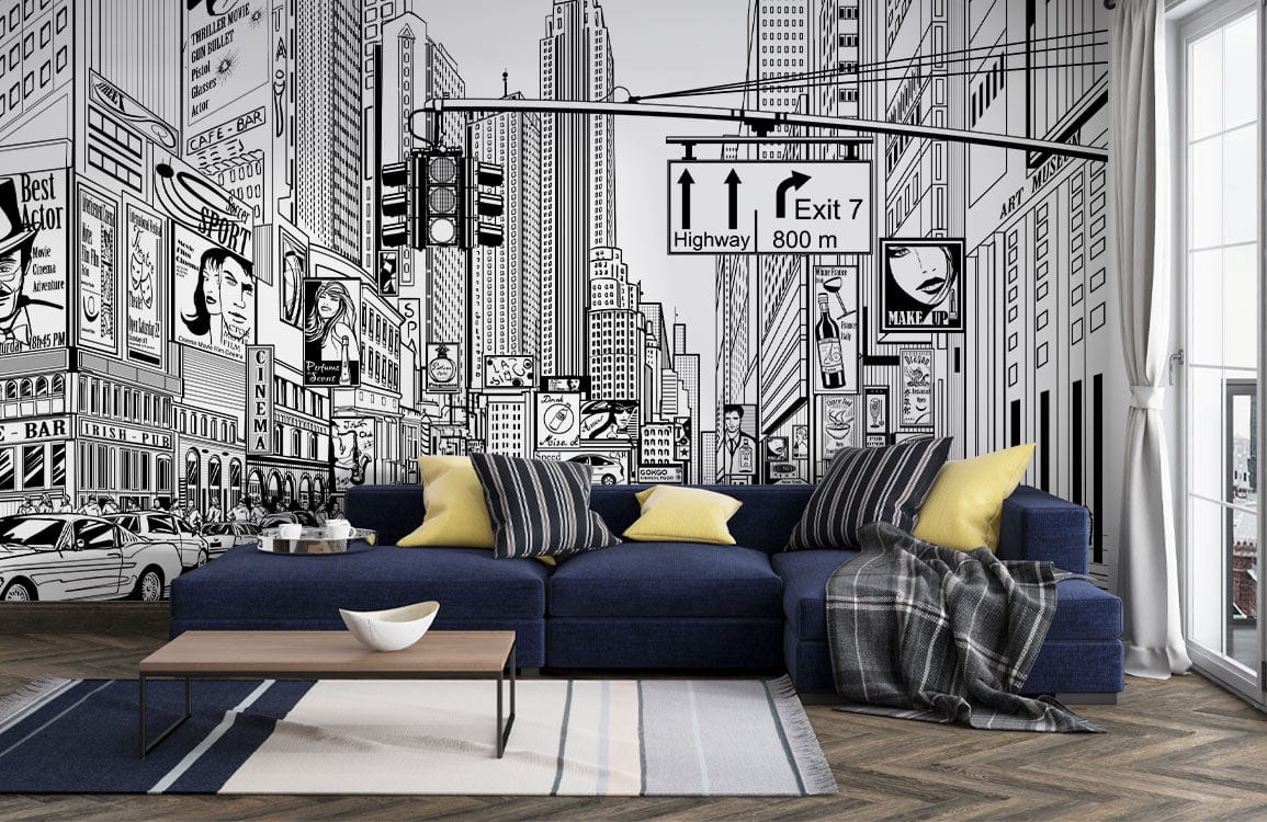 New York City Street Wallpaper Mural