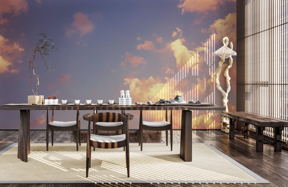 Rosy Dusk Dream Mural Wallpaper