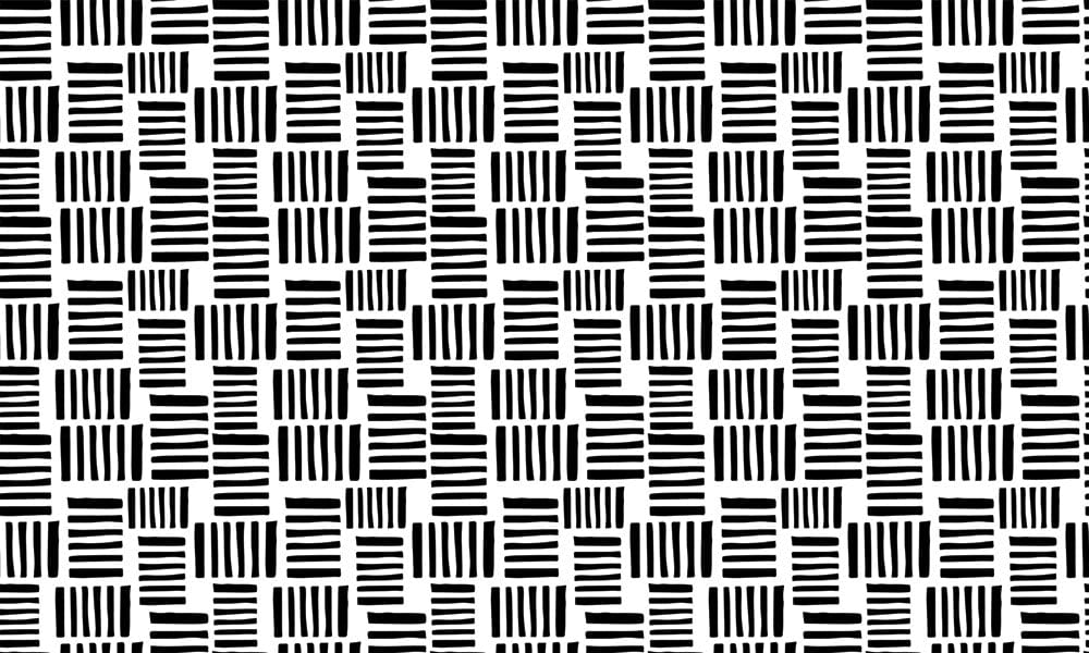 Monochrome Striped Geometric Pattern Mural Wallpaper
