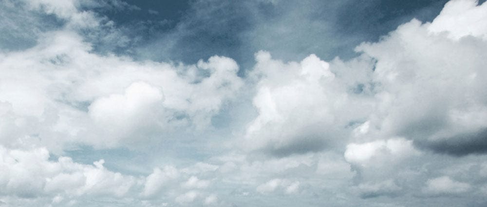 Moody Cloudscape Horizon Mural Wallpaper