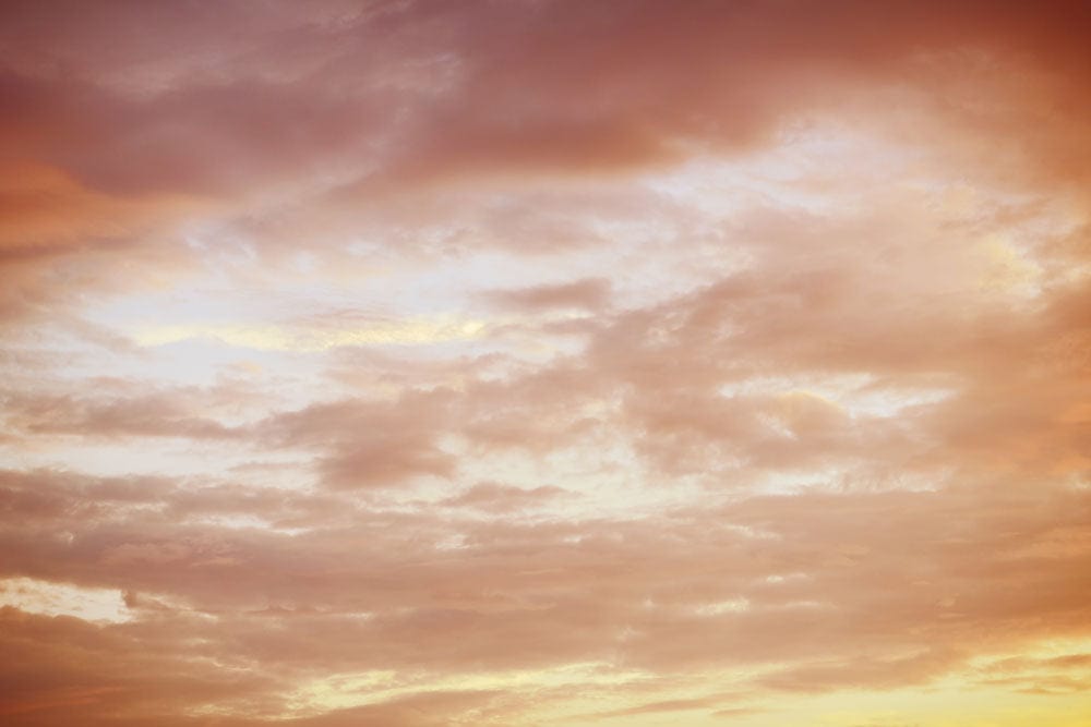 Blushed Sunset Clouds Mural Wallpaper