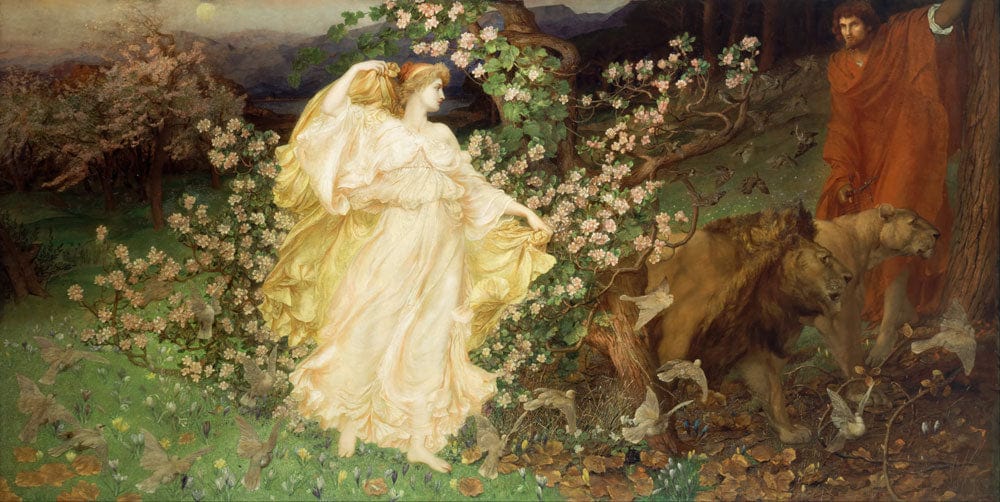 Vintage Pastoral Scene Mural Wallpaper with Elegant Figures and Floral Design