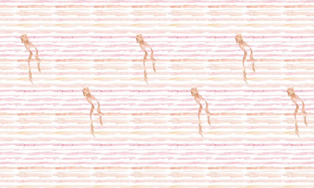 Tropical Monkey Bliss Watercolour Wallpaper in Soft Pastel Sunset Tones