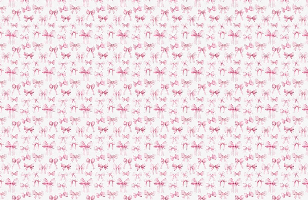 Sweet Pink Bows Mural Wallpaper