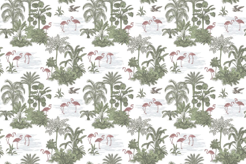 Flamingo Tropical Bliss Mural Wallpaper