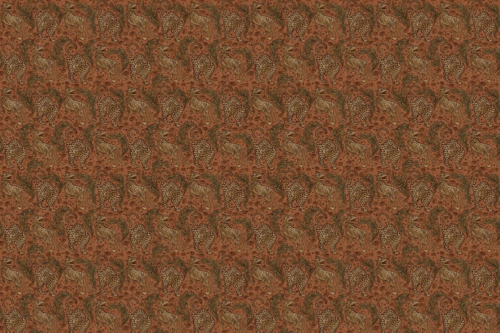 Vintage Safari Animal Motif Mural Wallpaper