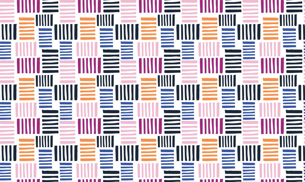 Vibrant Striped Geometric Pattern Mural Wallpaper