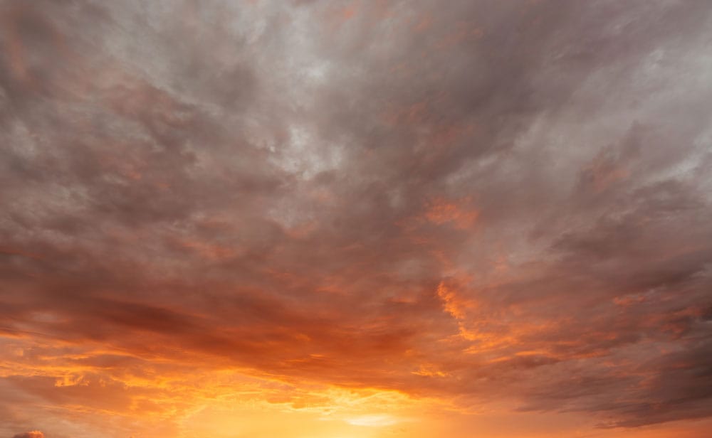 Dramatic Fiery Sunset Sky Mural Wallpaper