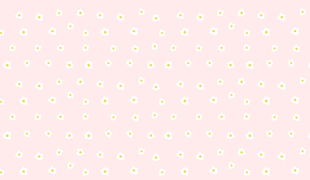Pastel Pink Floral Pattern Wallpaper - Dainty Daisies Vintage Charm Design