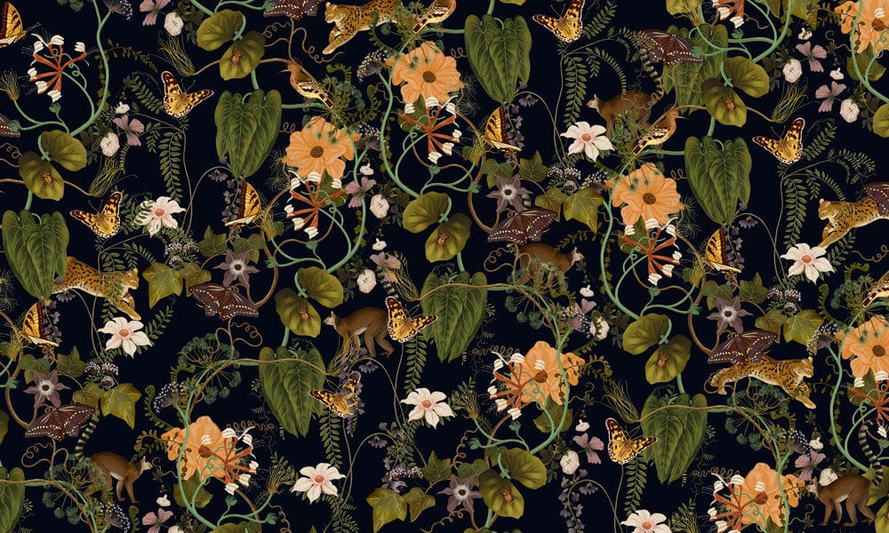 Lynx In Jungle Wallpaper Mural II