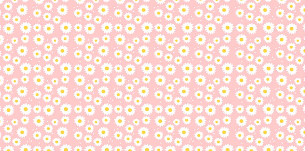 Charming Pink Daisy Floral Pattern Wallpaper - Cheerful Spring Home Décor