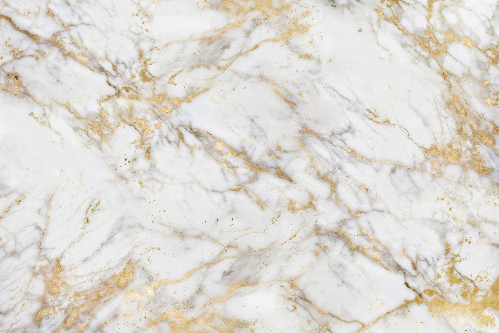 Luxurious White and Gold Marble Effect Mural Wallpaper for Elegant Spaces
