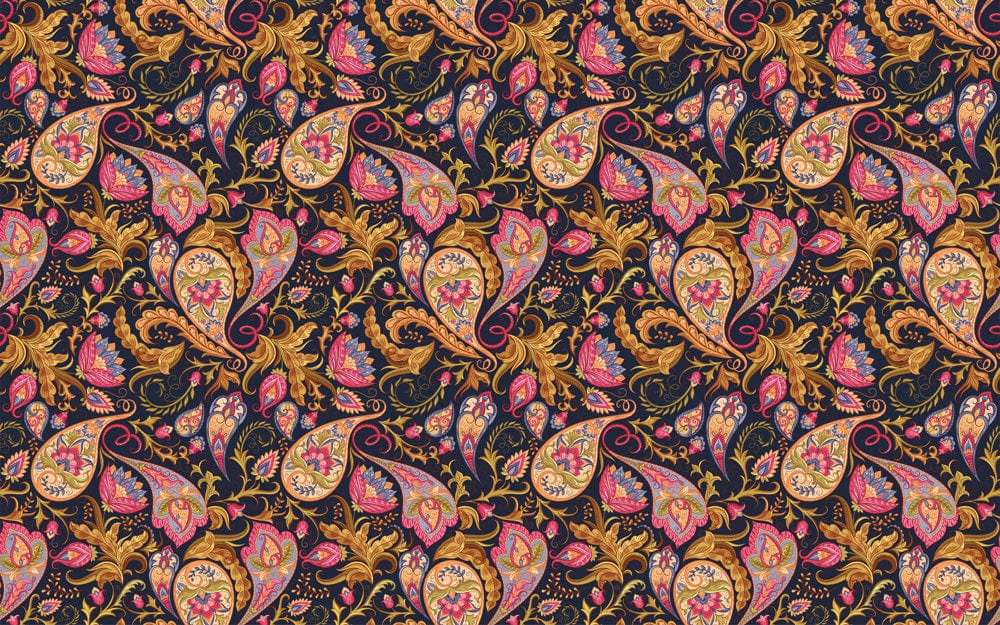 Regal Paisley Nightfall Mural Wallpaper