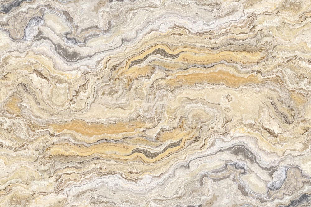 Marble Swirl Mural Wallpaper in Earthy Tones for Elegant Interiors