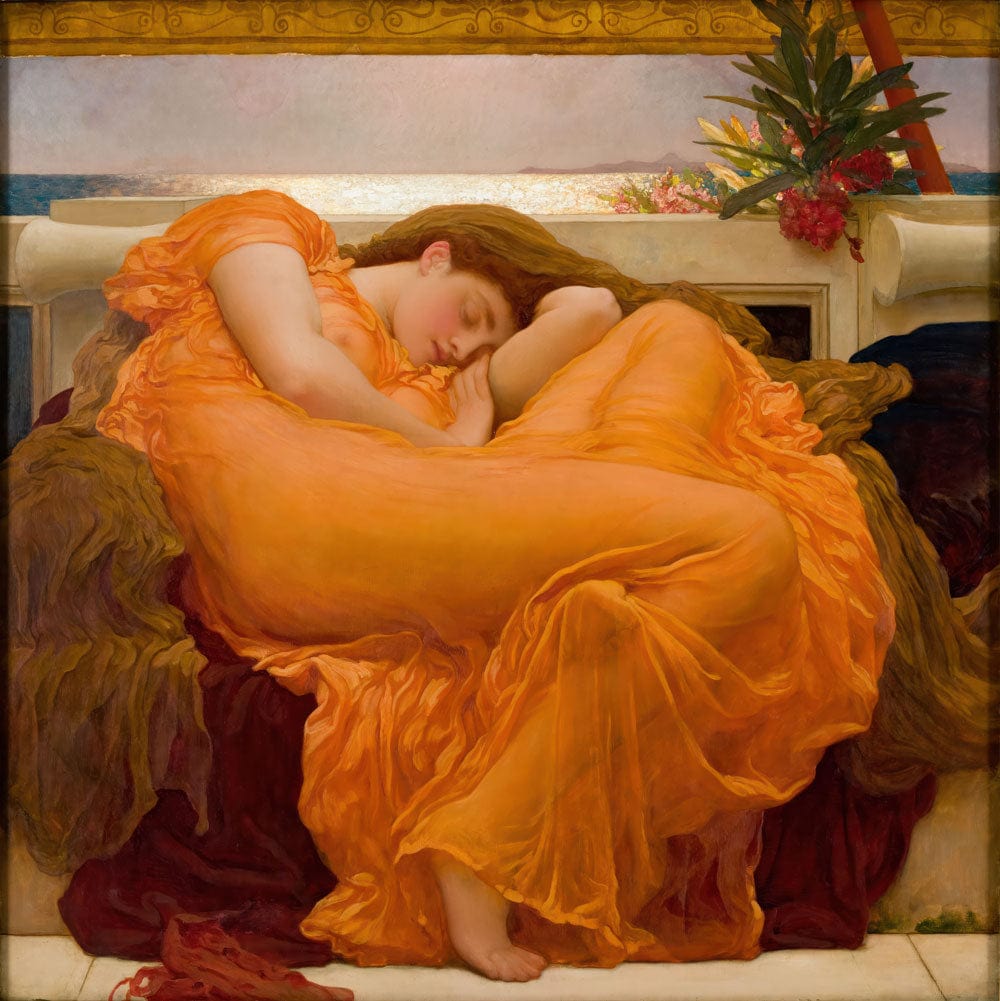Dreamy Renaissance Peach Goddess Mural Wallpaper - Luxurious Classic Art Design