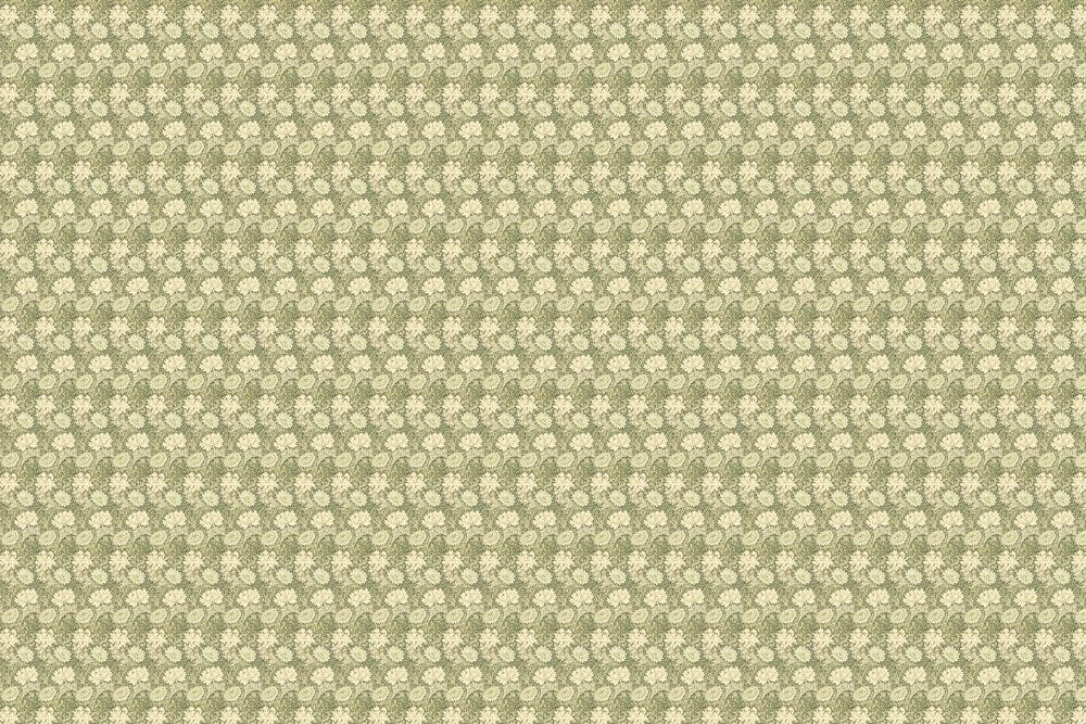 Elegant Sage Green Floral Pattern Wallpaper - Vintage Style Home Décor