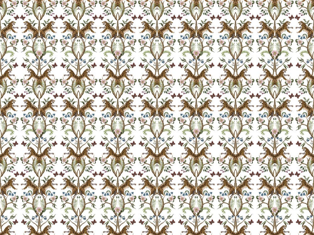 Victorian Style Vintage Floral Pattern Wallpaper with Earthy Tones Elegance