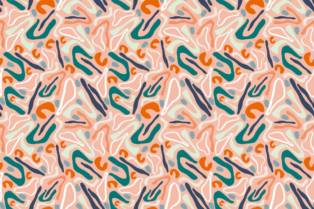 Colorful Abstract Organic Pattern Mural Wallpaper