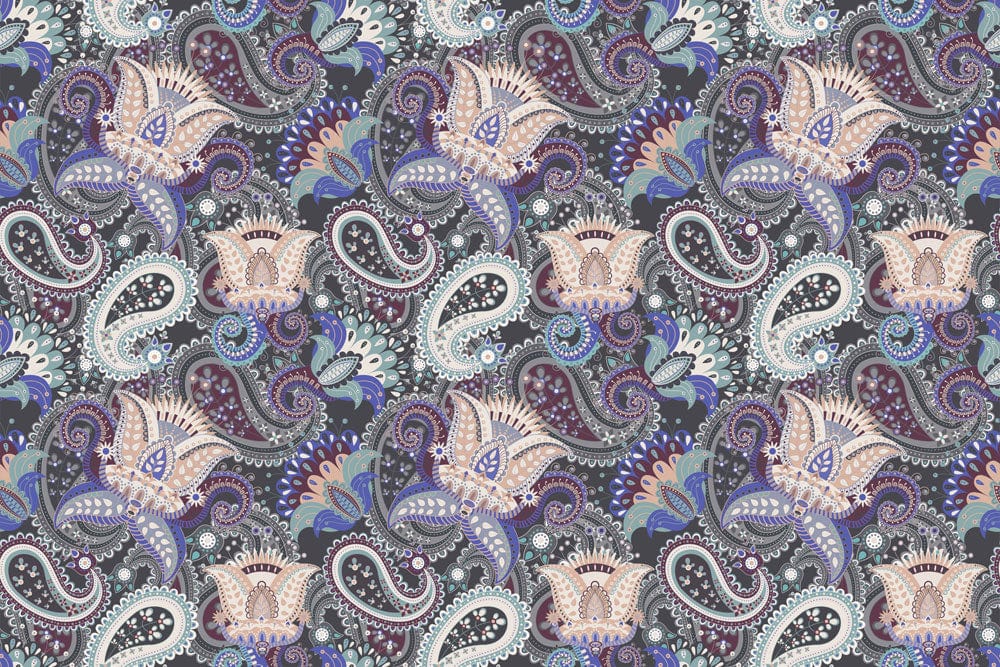 Twilight Paisley Dreamscape Mural Wallpaper