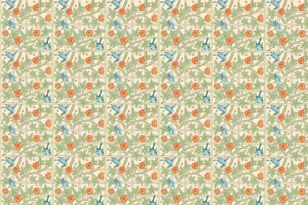 Floral Aviary Delight Mural Wallpaper