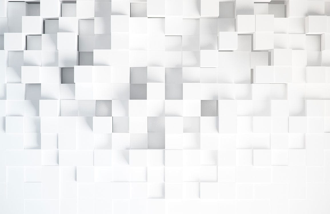 Modern White Geometric 3D Abstract Textured Wall Mural Wallpaper Design