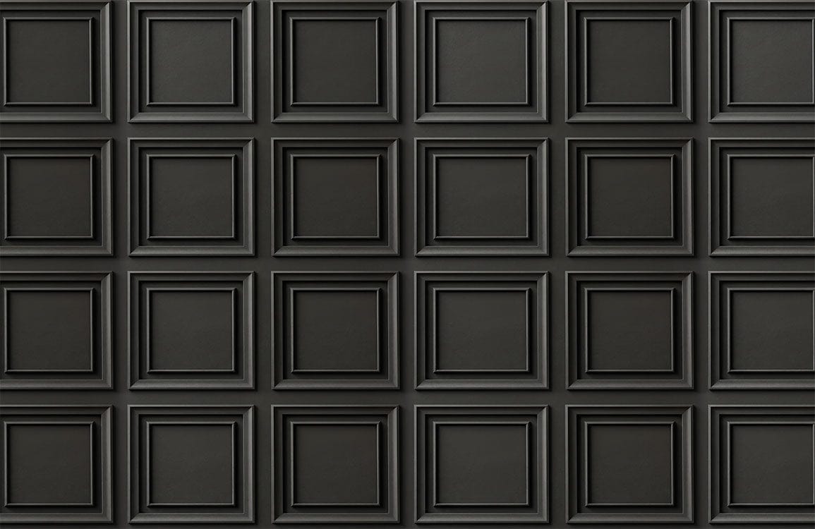 Classic Black Panel Mural Wallpaper